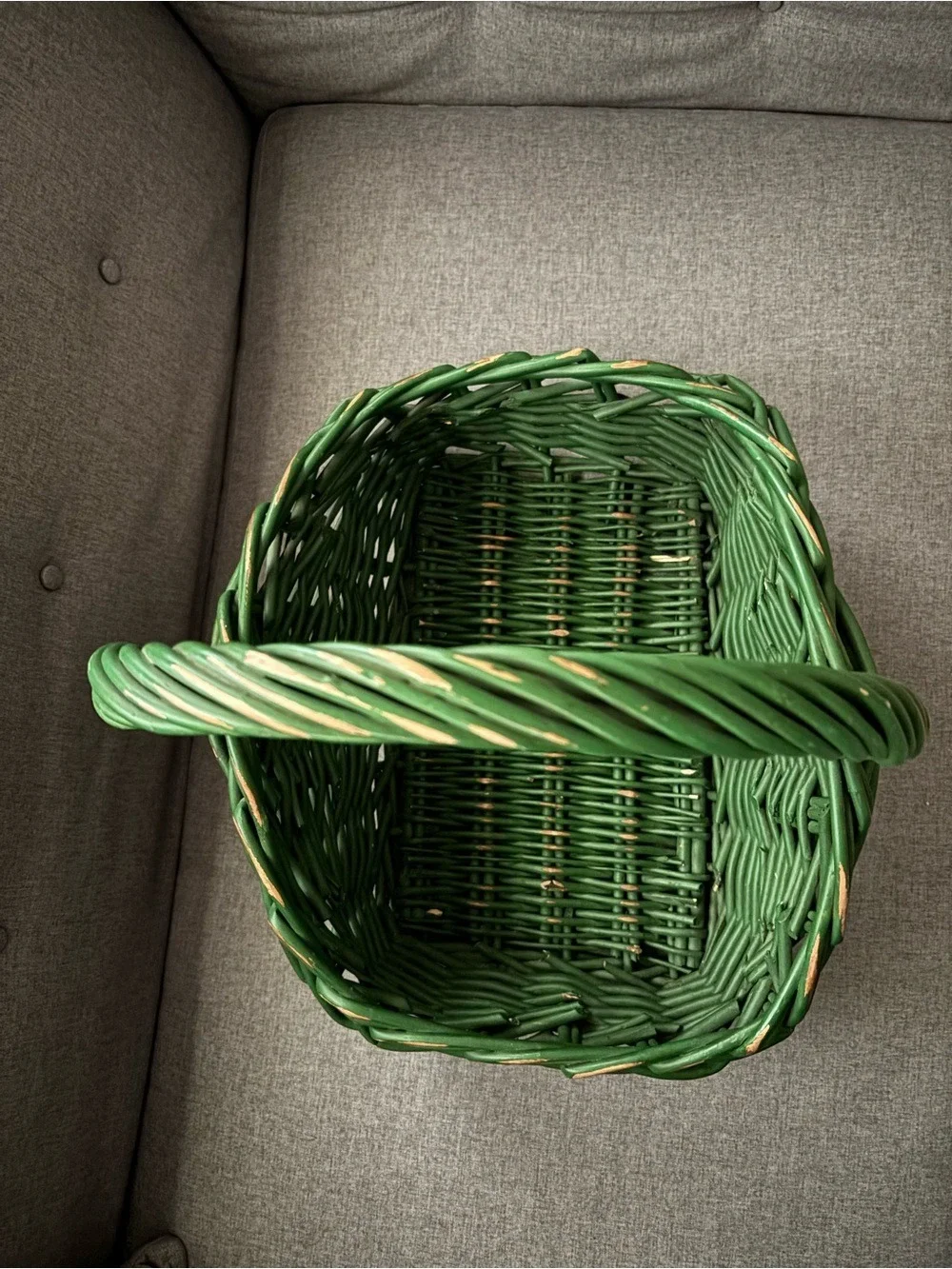 Home basket green sturdy 16” x 14” x 16” high